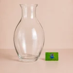 Large clear glass vase